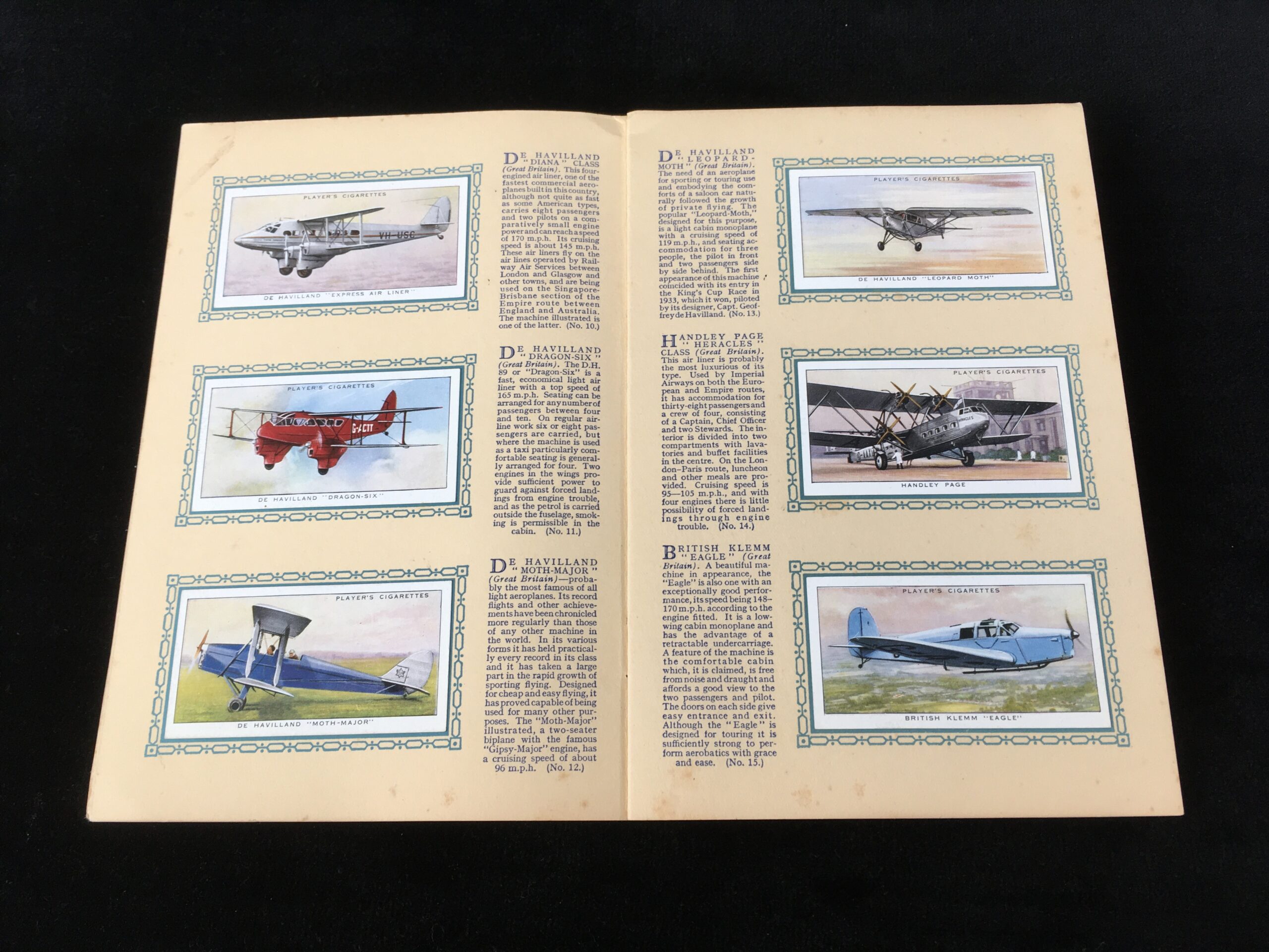 Aeroplanes (Civil) - 1935 - Cigarette cards | Trade cards | Coins | Stamps