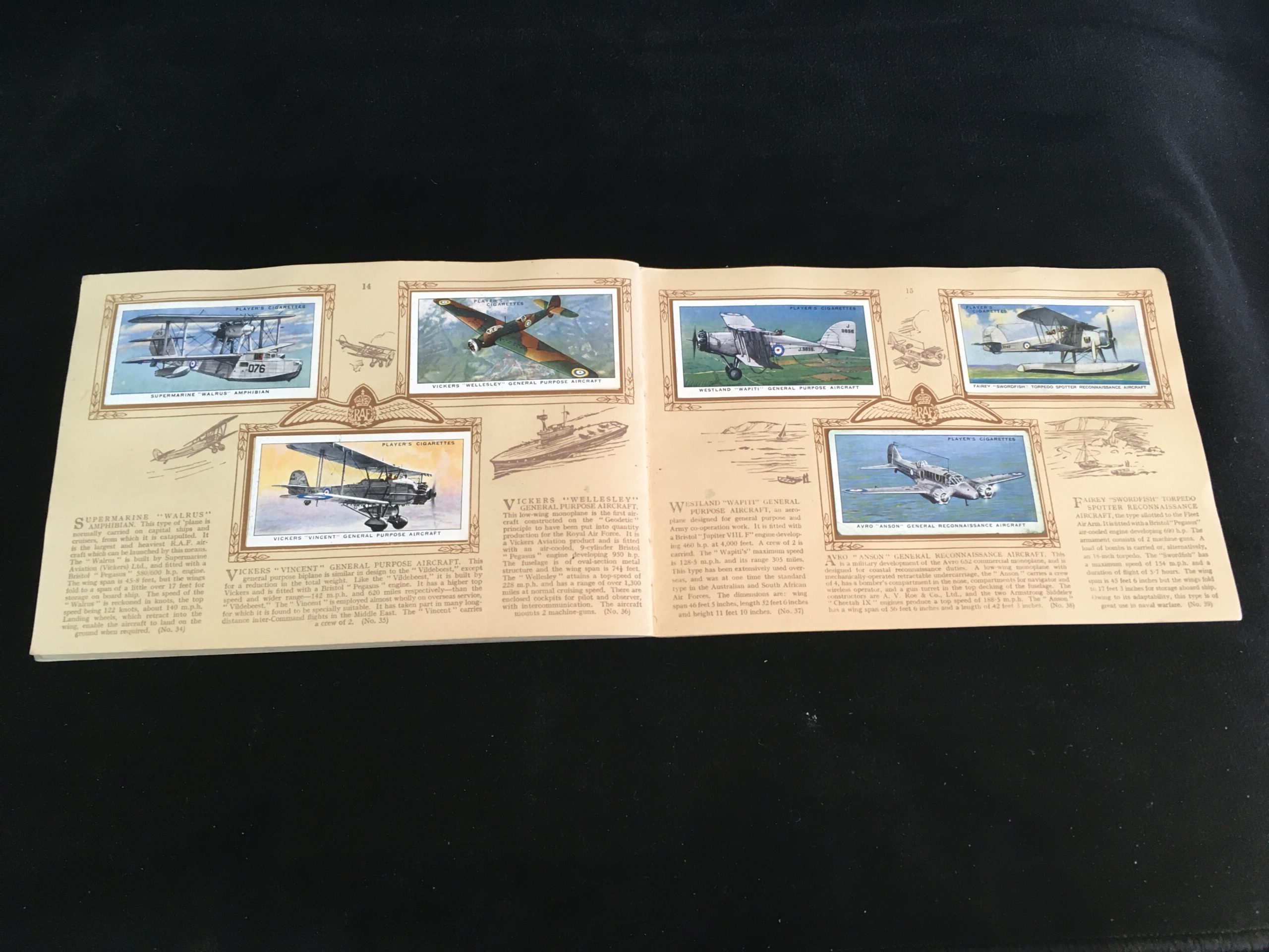 Aircraft of the Royal Air Force - 1938 - Cigarette cards | Trade cards ...