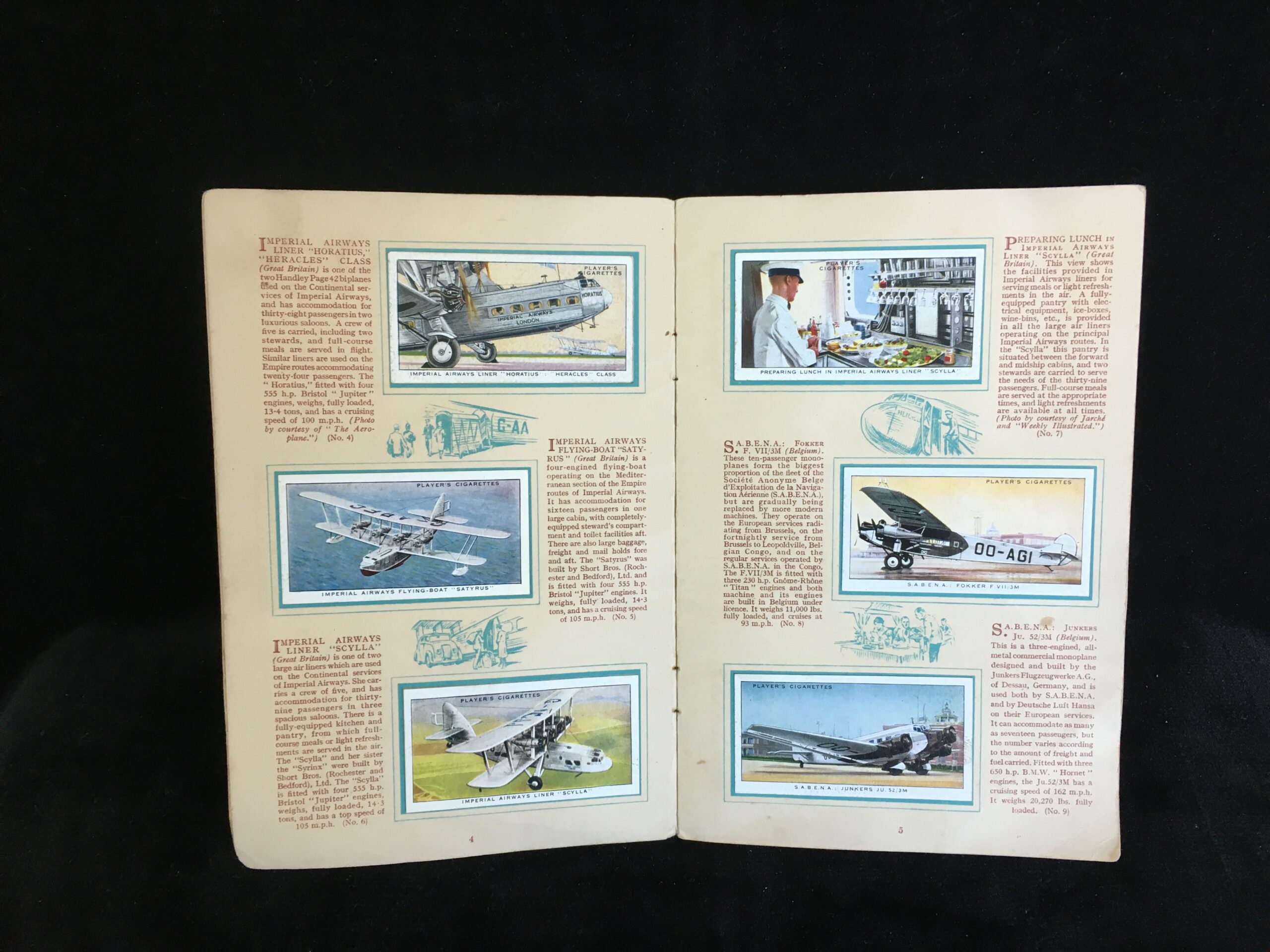International Air Liners - 1936 - Cigarette cards | Trade cards | Coins ...